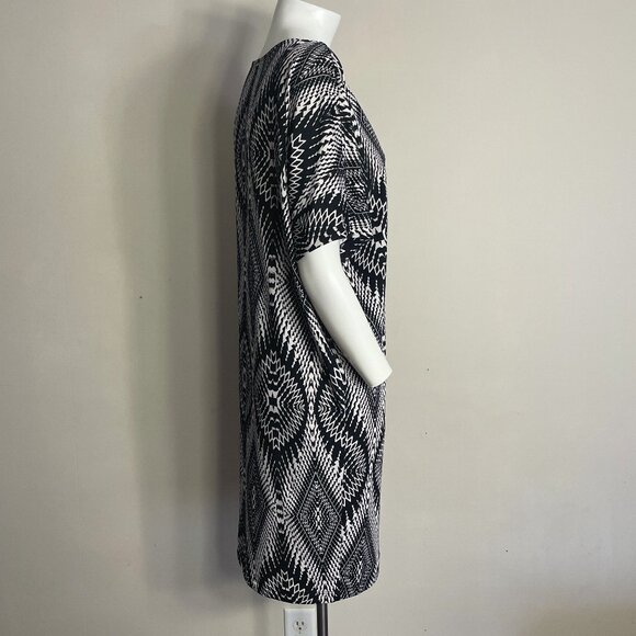 Rock 47 Wrangler Dress Sz Large Sheath Pullover Black Western Geometric Stretch - Picture 5 of 12